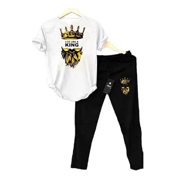 track suit yellow and black color summer printed tracksuit 1