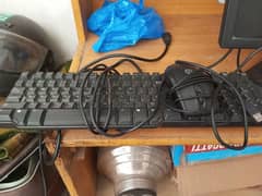 LCD dell monitor and keyboard mouse