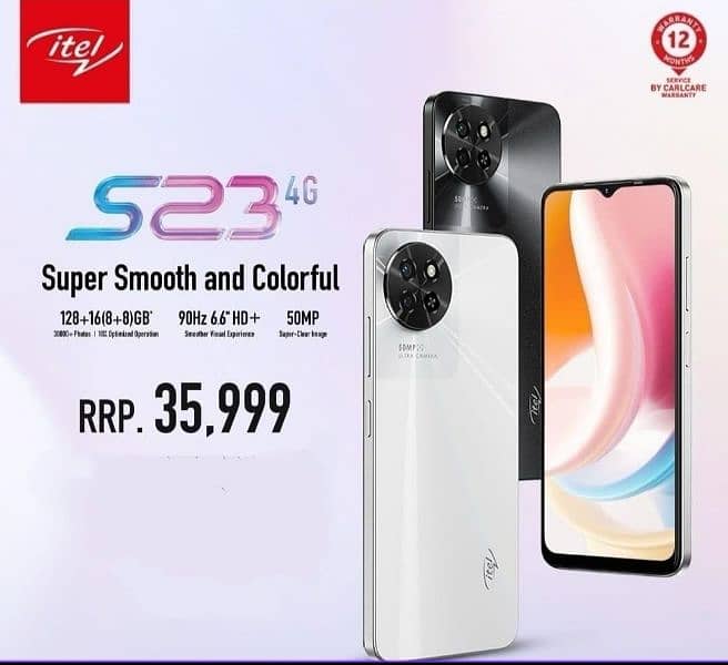 SUPER DEAL ITEL S23 8+8 16GB/256GB BOX PACK 1 YR WARRANTY PTA APPROVED 2