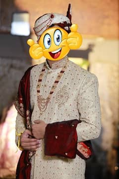 wedding , valima & groom sherwani like new needn't cleen. 03128272757