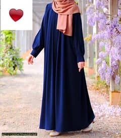 Plain maxi abaya with stoler