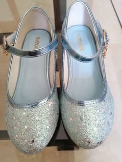 sparkly, party, princess shoes for girls age 5-6 yrs 0