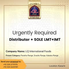 Distributor Required for Frozen Items