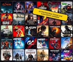 All PS4/PS5/Xbox Games Available (Not Disc)