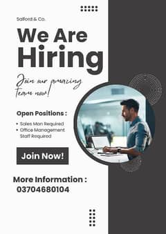 MALE AND FEMALE JOBS | STAFF REQUIRED | JOBS