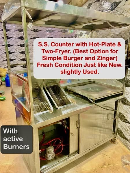 2pcs S. S. Counters & Other equipment for Shop Setup 1