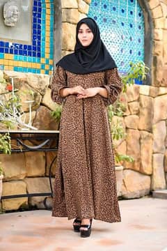 Georgette plain maxi abaya with stoler