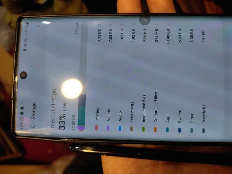 Samsung galaxy not 10 5G 4