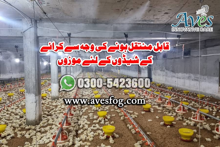 Misting system for poultry farm/water mist/Fog/water spray 3