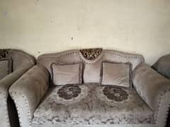 7 seater Golden colour sofa set 0