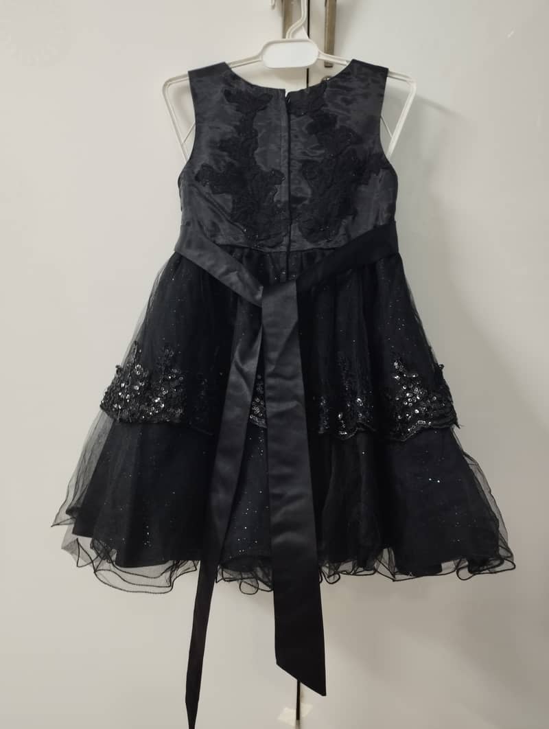 Fancy black net frock for 5-6 years old girl 1