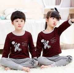 2 pcs stitched printed Pajama and shir boy and girls