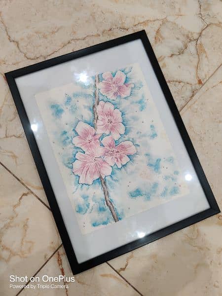 Beautiful handmade painting in frame for room, office, house 4