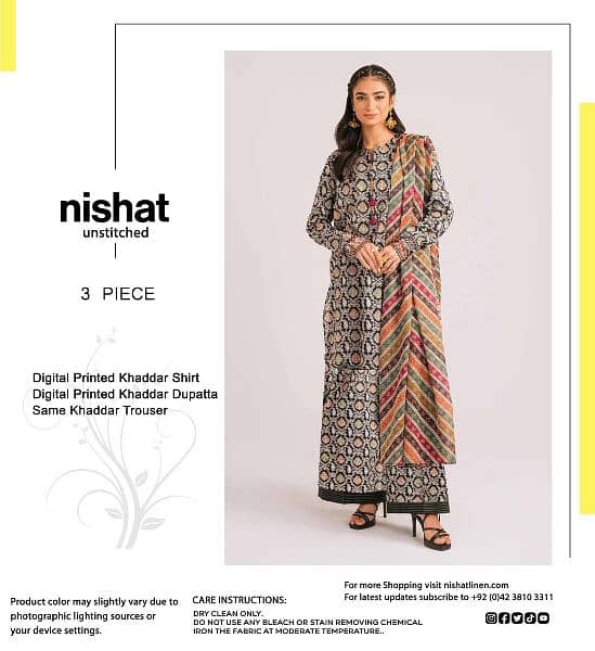 Original 100% Nishat Khaddar 3 PCS 8