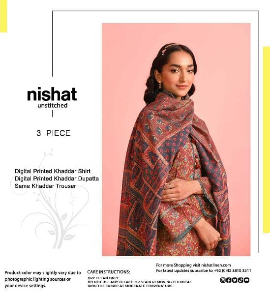 Original 100% Nishat Khaddar 3 PCS 13