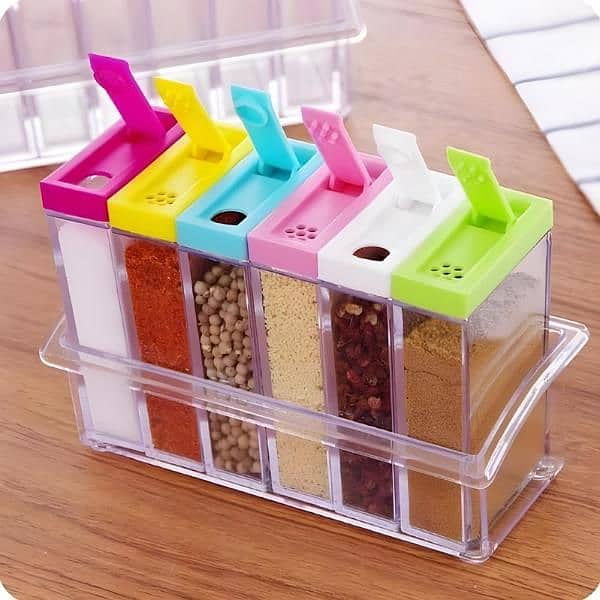 6 PCs spices jar set for kitchen 1