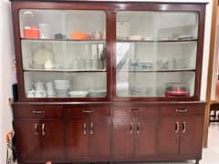 wooden glass cabinet