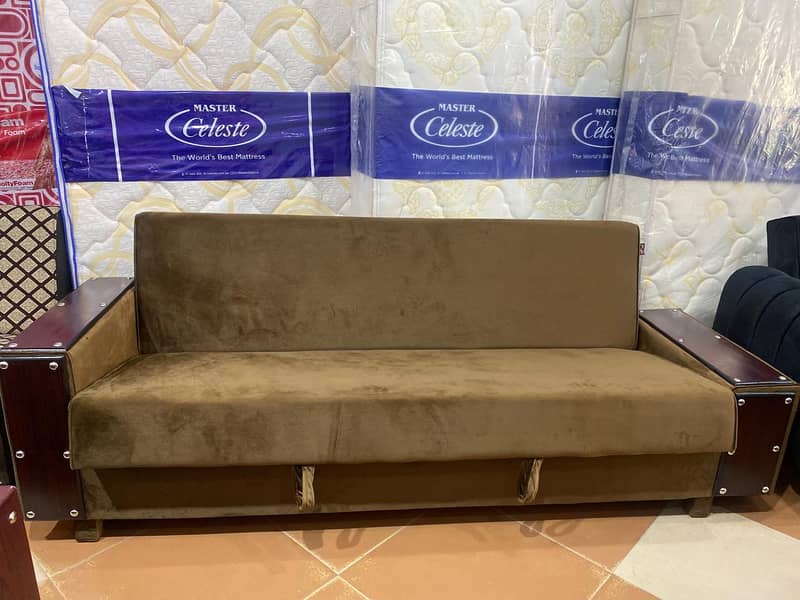 sofa cum bed (2in1)(sofa + bed)( master Molty foam )10 year warranty 10