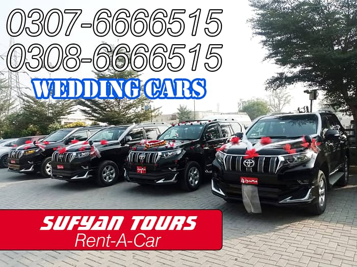 WEDDING CAR ON RENT PRADO, AUDI A6, V8, FORTUNER, LIMO, MERCEDES 3