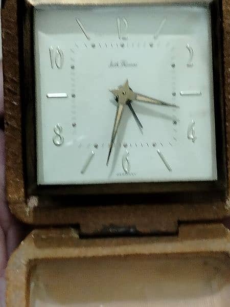 Antique Germany Seth Thomas vintage travel pocket watch clock brass 1