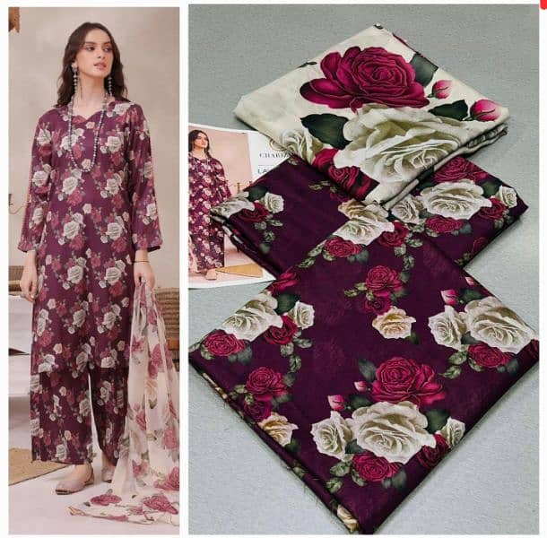 3pcs digital printed lawn/ladies lawn 5