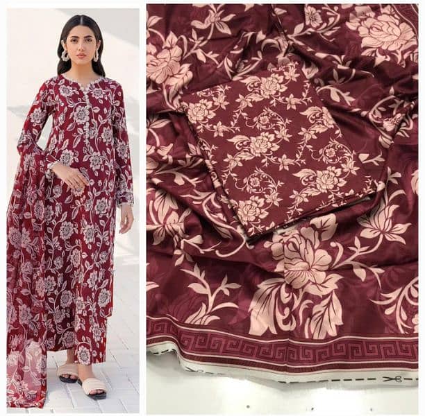 3pcs digital printed lawn/ladies lawn 9