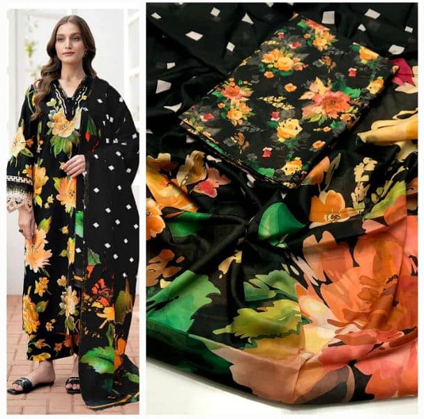 3pcs digital printed lawn/ladies lawn 11