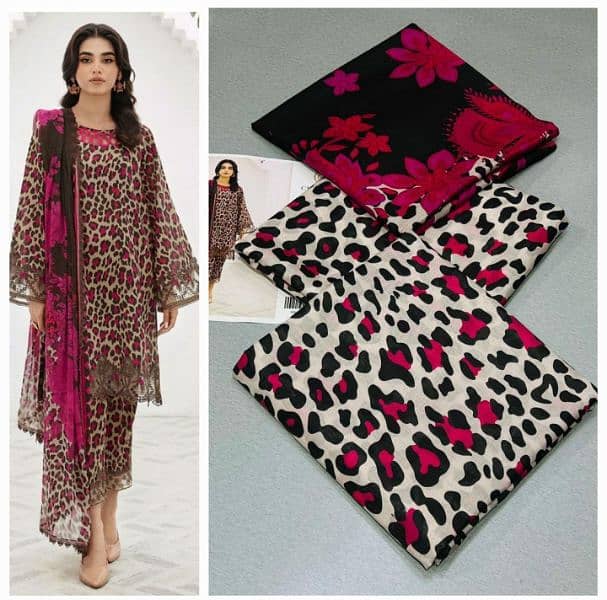 3pcs digital printed lawn/ladies lawn 12