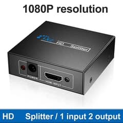 HDMI Splitter 1 Port to 2 HDMI Display Duplicate/Mirror (One Input to