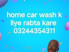 aghr kise bahi ko ghr phr car wash krna hai to o rabta kare