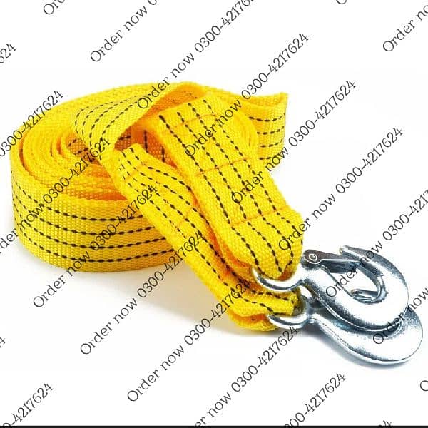 Auto Car Tow Chain/Rope Snatch Strap - 10 feet long - Orange | 3