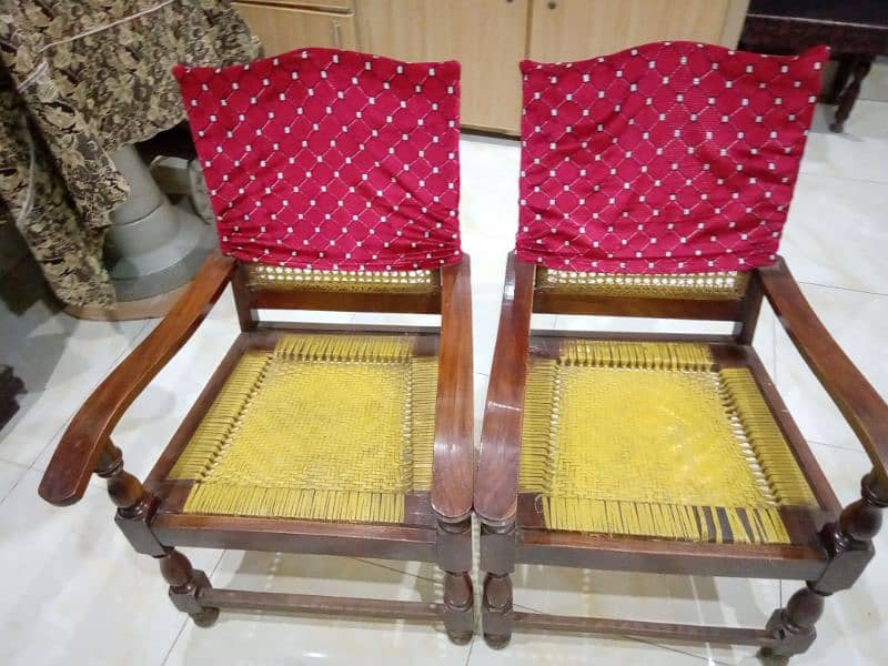 chair and two small tables of wood 3