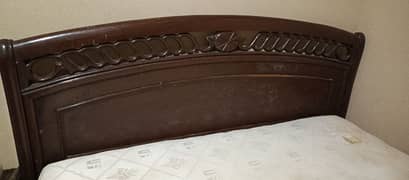 double bed pure solid wooden