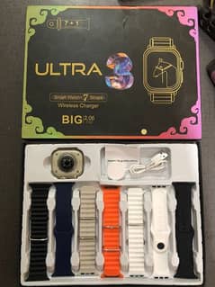 Smart watch ultra +7 straps new with wireless charger