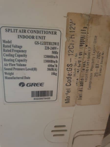 1 Ton Gree inverter AC for sale 3