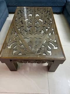 Wooden Center Table with Two side tables