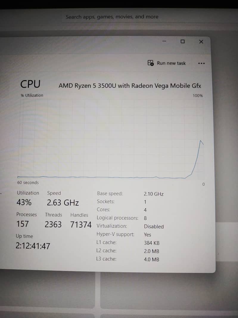 HP G8 (Year 2021) Ryzen 5=Core i7 10th GEN 2GB-Graphic 8GB/240GB-SSD 6