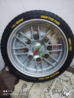 tyre wall clock