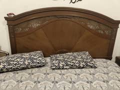 double queen bed, wood, good quality.