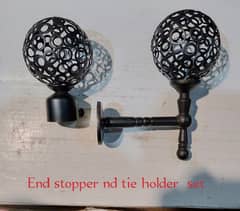 curtain tie holder and  rod end