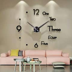 Wooden 3D DIY wall clock