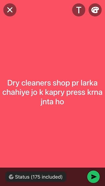 Dry cleaning ki shop pr larka chahiye 0