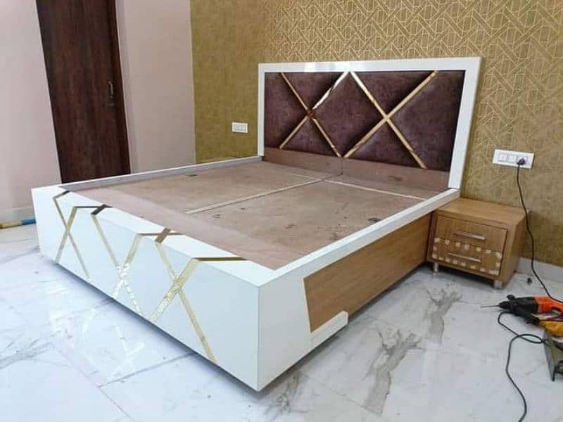 Fancy Cushioned Double Bed With 4 years + Warranty 1