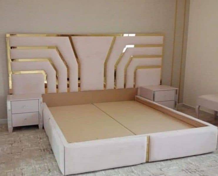 Fancy Cushioned Double Bed With 4 years + Warranty 4