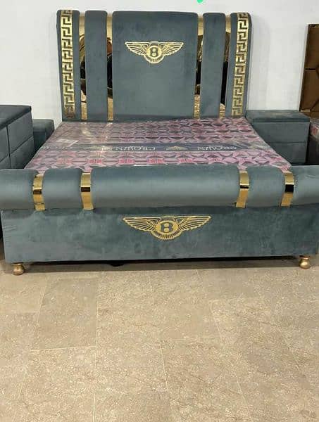 Fancy Cushioned Double Bed With 4 years + Warranty 5