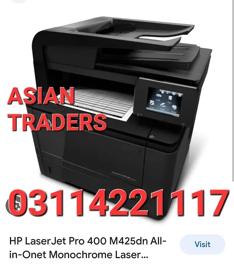 Hp Laser Jet Pro 400 M425dn All in 1 Printer Scanner Photocopier Mach 2