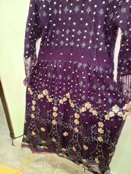 net frock dupatta and silk shlwar 3