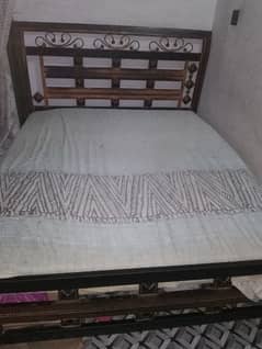 iron bed with mattress