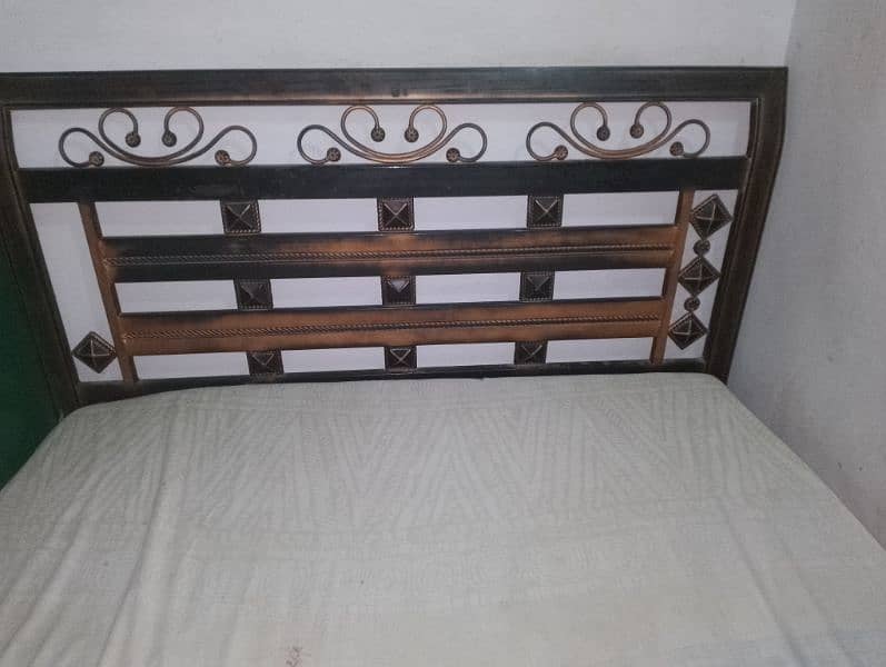 iron bed with mattress 3