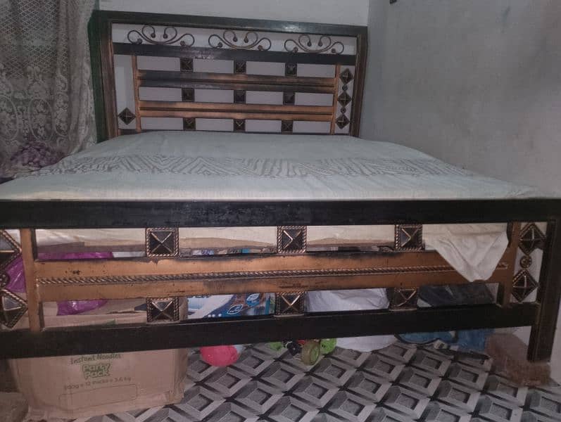 iron bed with mattress 4